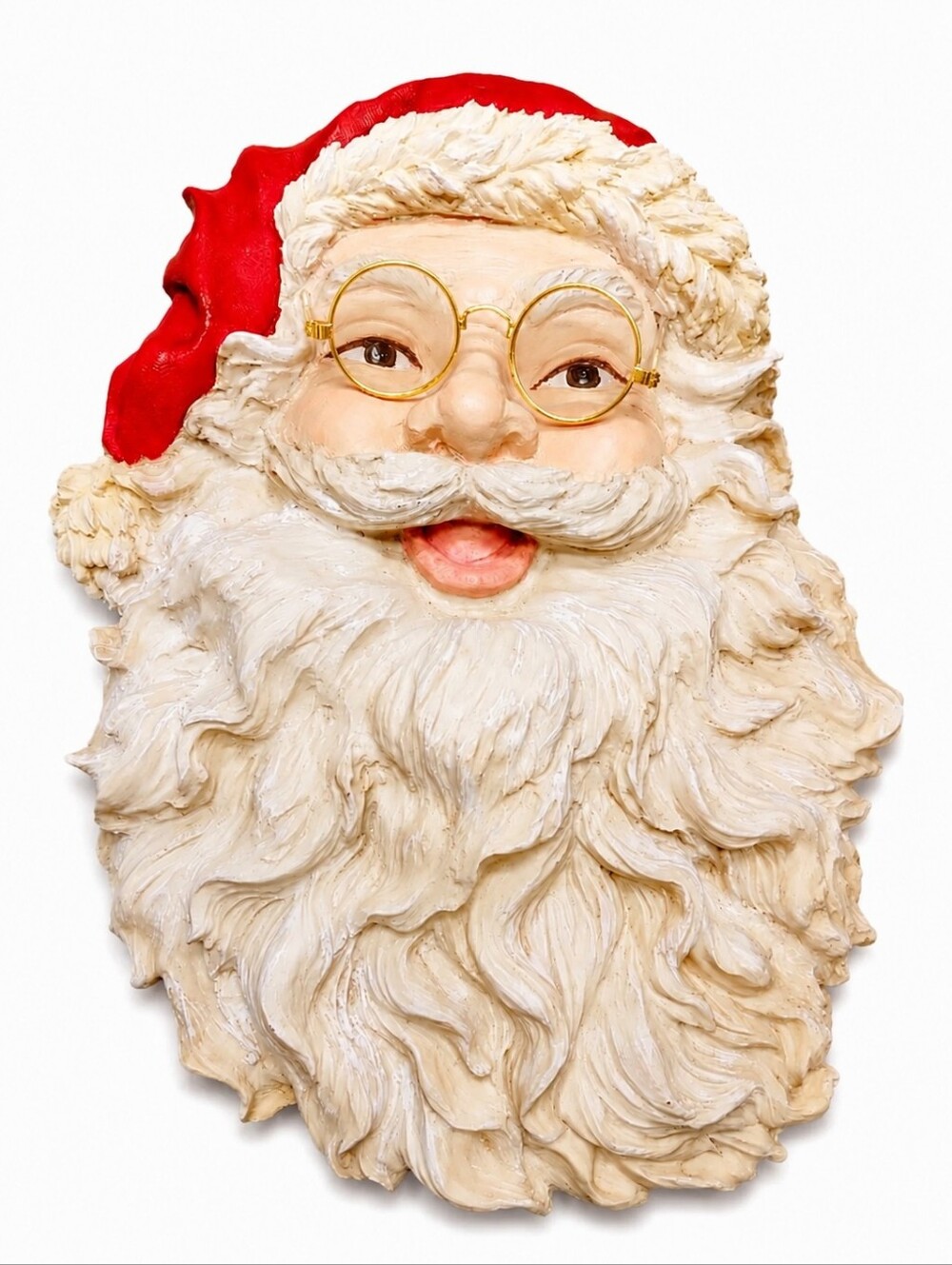Vintage Salvestri Santa Face Wall Plaque Christmas Saint Nick Holiday Decor